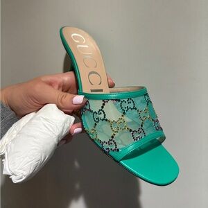 Brand new Gucci heeled mules